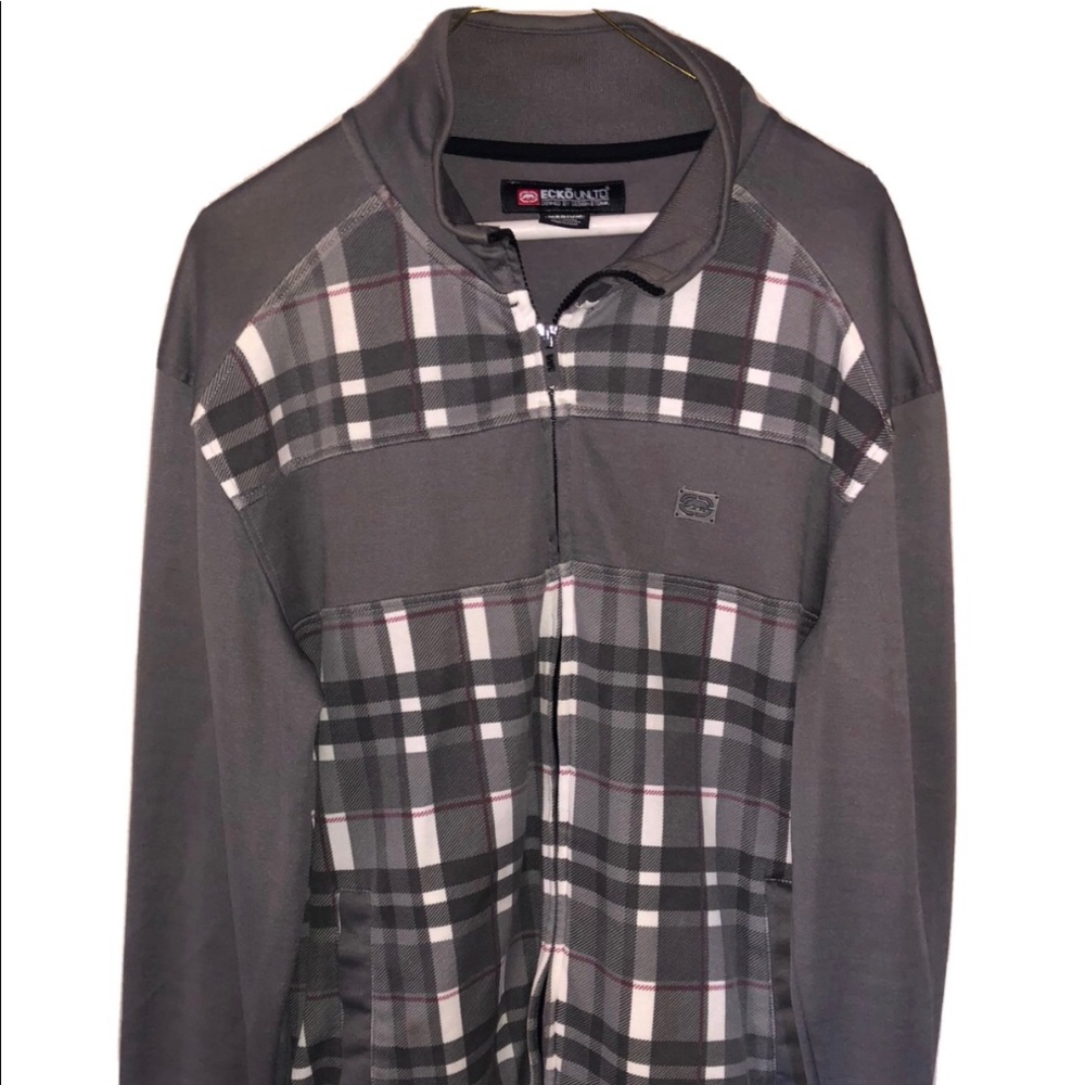 Ecko Unltd Authentic Men’s Grey/White Sweater/Jacket Inception - Medium